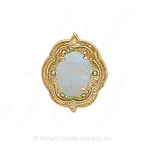 GS254 OP - 14 Karat Gold Opal Slide 